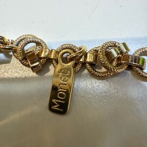 Monet Gold-Tone Textured Link Bracelet